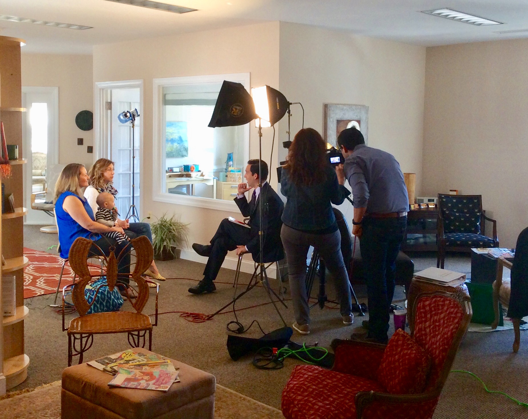 Behind the scenes of our CNN shoot